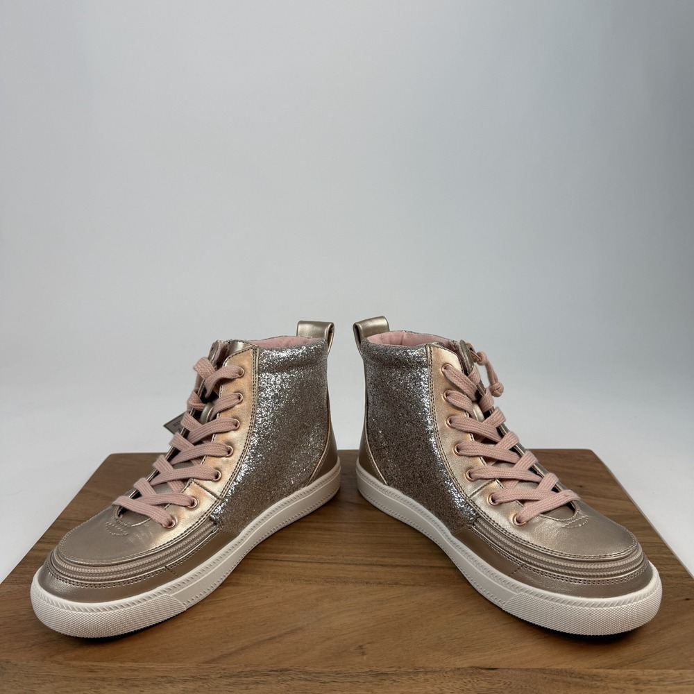 New Big Kids Unisex Billy Classic Lace High Rose Gold Sneakers Unicorn Shoe Sz 4 - Picture 5 of 8